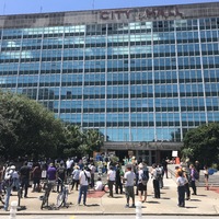 Image of the people gathered at city hall in New Orleans during the Solidarity Conference.