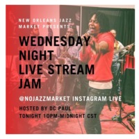 advertisement for a live stream of a jazz concert