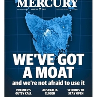 The Mercury Newspaper, the headline article says "We've got a moat and we're not afraid to use it."