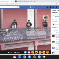 Screen shot of a live stream of a jazz concert