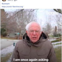 A social media post asking people to add to the Journal of the Plague Year archive.